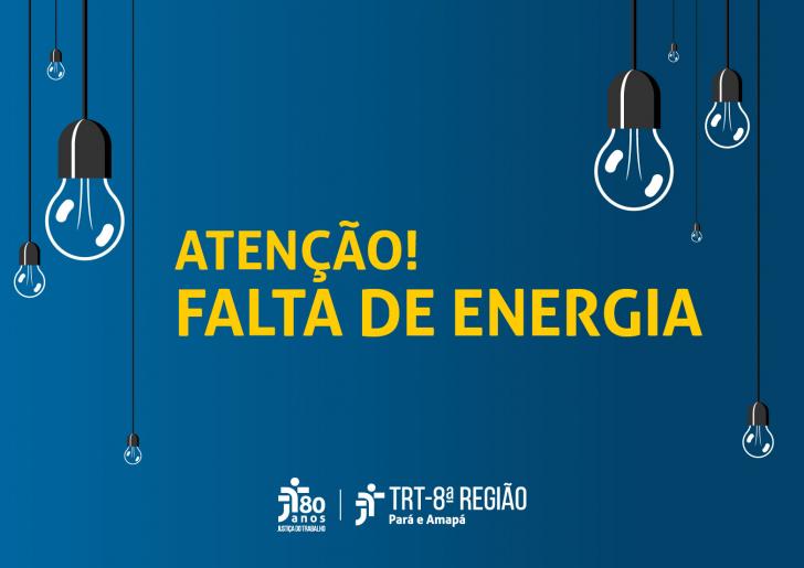 Arte para informar falta de energia