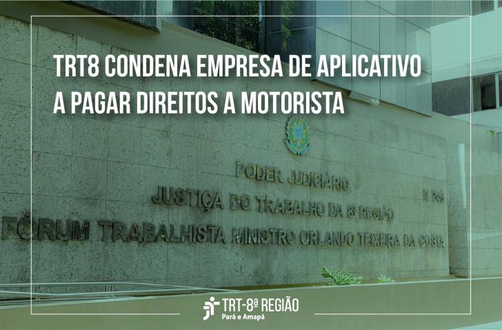 Arte com a fachada do prédio sede do TRT8