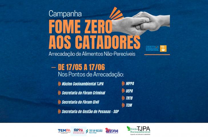 Imagem de divulgação da campanha "Fome zero aos catadores".