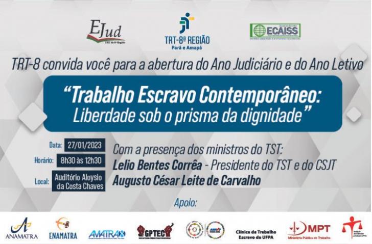 Arte ilustrativa da Abertura do Ano do Judiciário 2023