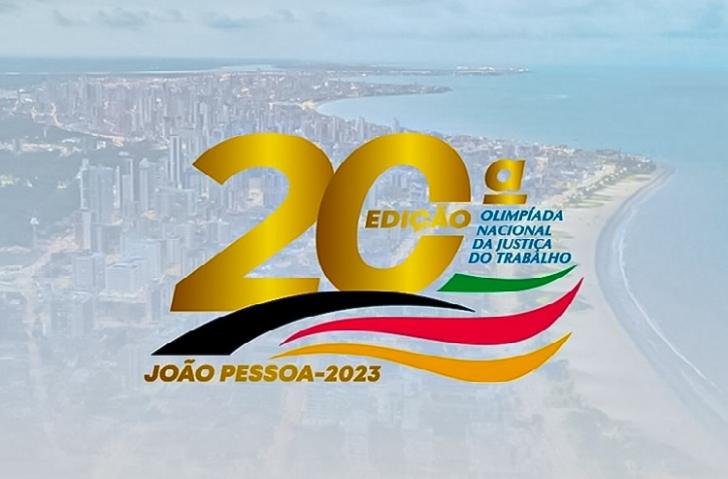 Fotografia panorâmica da cidade de João Pessoa. Ao centro, o selo da 20ª edição da ONJT.