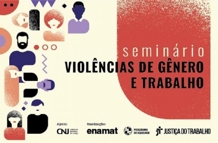 #ParaTodosVerem: Arte gráfica com o fundo de personagens nas cores laranja, vermelho e roxo. Centralizado a direta o texto "Semi