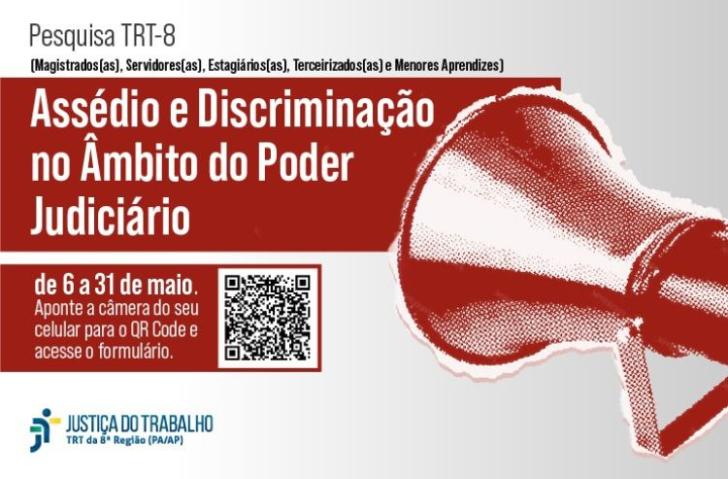 No card o texto: Pesquisa Nacional. Magistrados (as), Servidores (as), Estagiários (as), Terceirizados (as) e Menores Aprendizes
