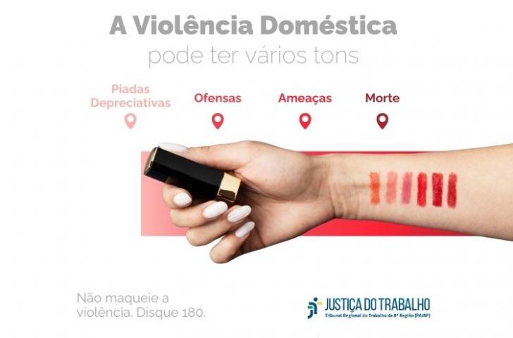 No card o texto: A violência doméstica pode ter vários tons. Piadas depreciativas, ofensas, ameaças, morte.