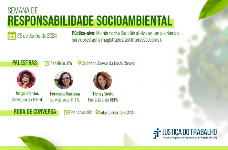 TRT-8 realiza Semana de Responsabilidade Socioambiental