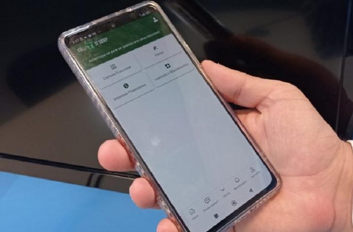 Imagem da tela de um celular com apresentação do Sigep