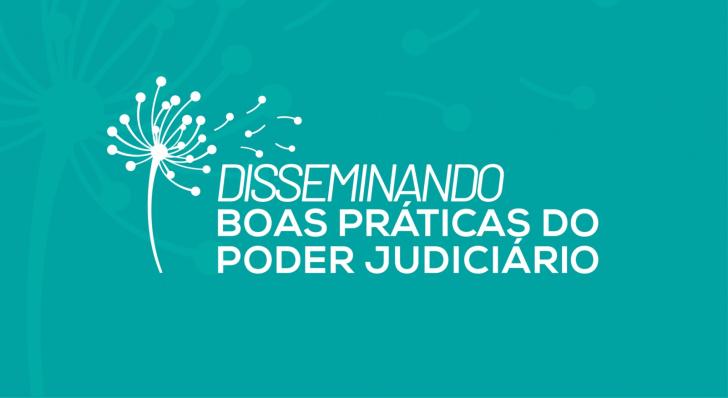 #Paratodosverem: Arte gráfica com fundo azul, centralizado no cabeçalho, o texto: Itinerância TRT-8. A Justiça do Trabalho vai a