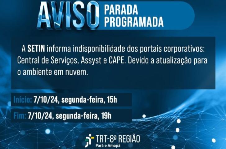 Arte gráfica com fundo azul e informações contidas no texto.
