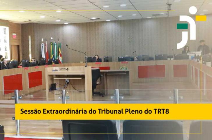#ParaTodosVerem: Arte com fundo do Tribunal Pleno. No canto superior direito, nas cores verde, branco e amarelo, ícone da Justiç