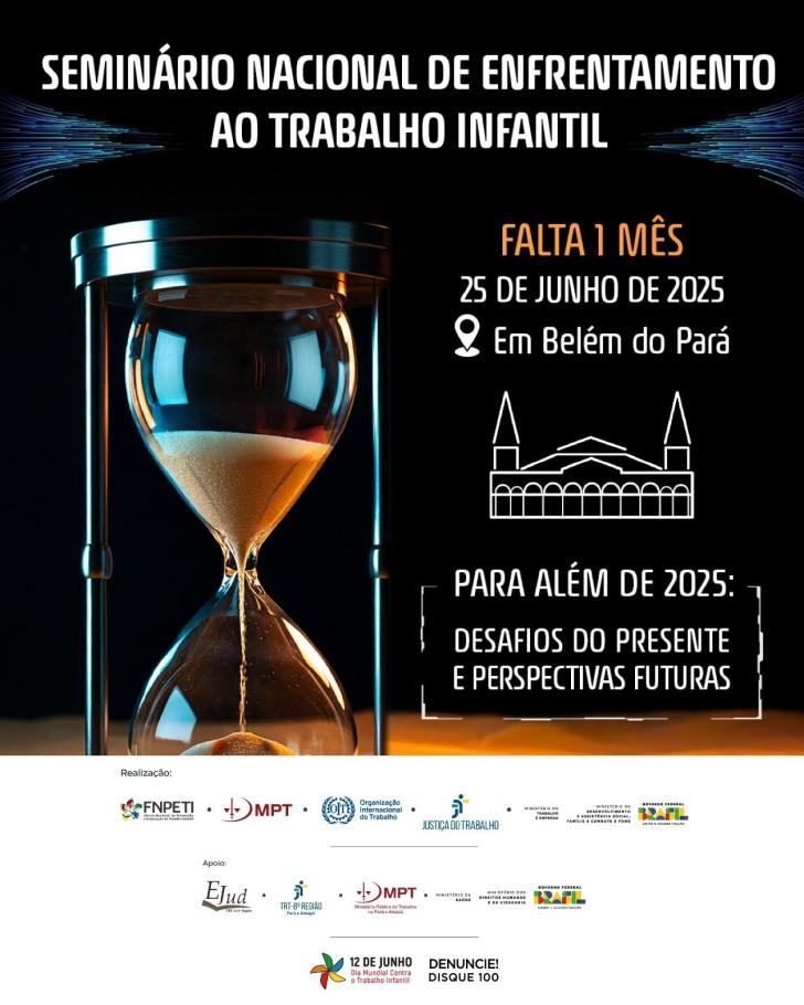#ParaTodosVerem: Arte com o fundo azul. No canto superior direito, nas cores verde, branco e amarelo, ícone da Justiça do Trabal
