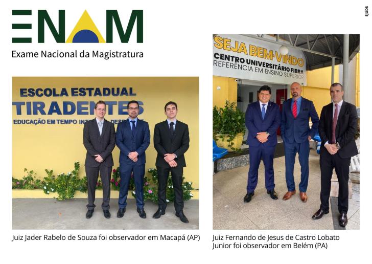 #ParaTodosVerem: Fotografia colorida em ambiente aberto, na foto está presente os magistrados presentes no ENAM de Macapá e Belé