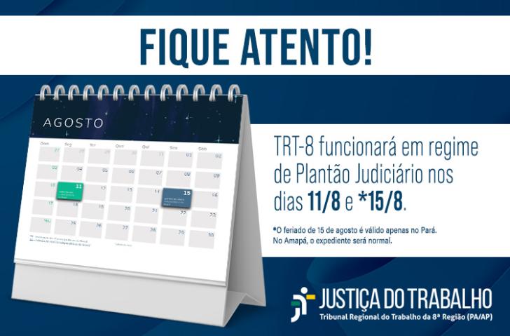 Arte gráfica nas cores azul e branca, com a imagem de um calendário indicando os dias 11 e 15 e informações contidas no texto