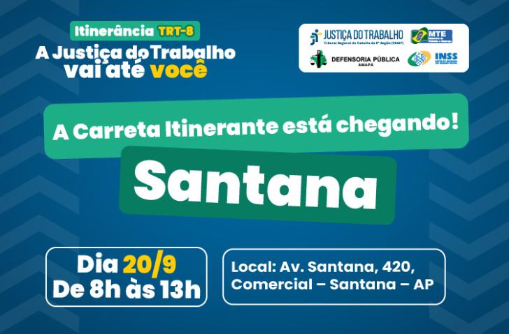 Arte gráfica com fundo azul contendo as informações da ação itinerante, como por exemplo, data, local, horário e as logos no ro