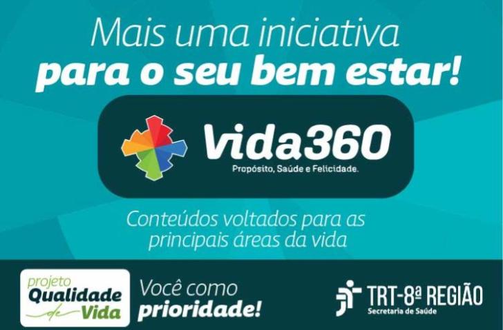 #ParaTodosVerem: Arte gráfica com fundo verde. Centralizado, o texto: Mais uma iniciativa para o seu bem estar! Vida360 Propósit