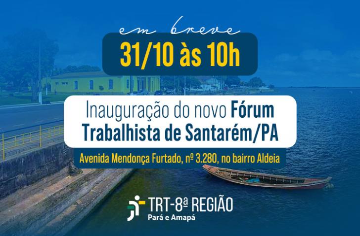 #ParaTodosVerem: arte gráfica nas cores azul e amarelo. Imagem da orla de Santarém no fundo, com texto centralizado "Em breve 31