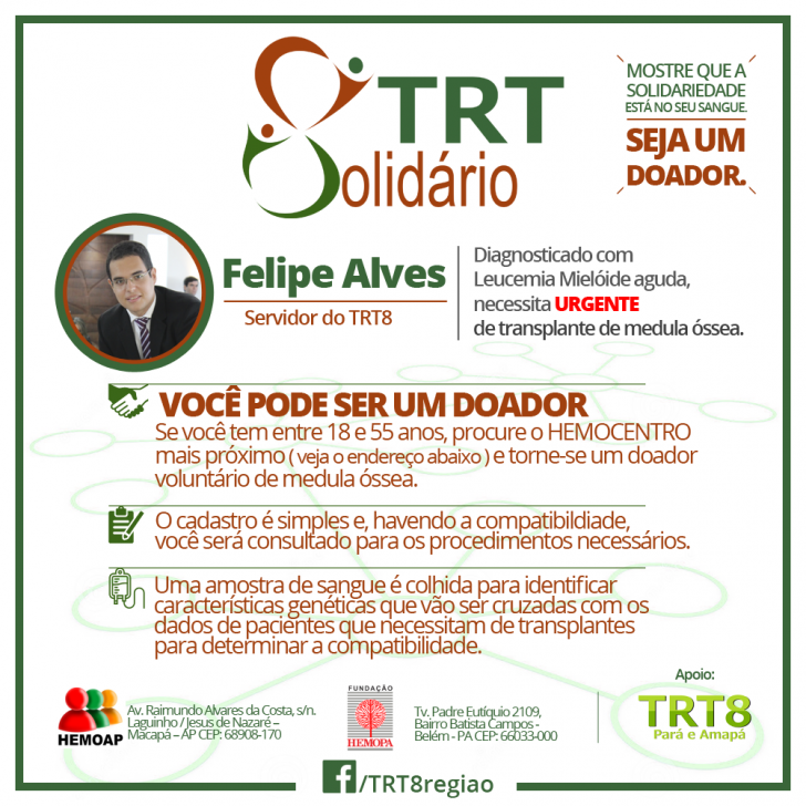 Arte explicando a campanha para a doação de medula óssea