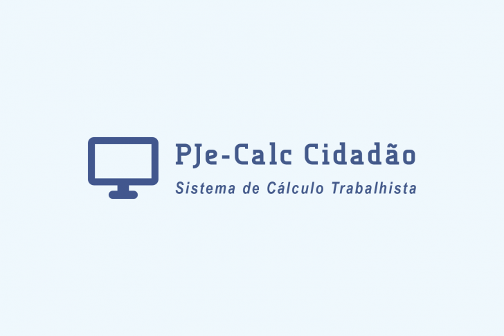 Imagem de fundo neutro escrito "Pje-Calc Cidadão Sistema de Cálculo Trabalhista"