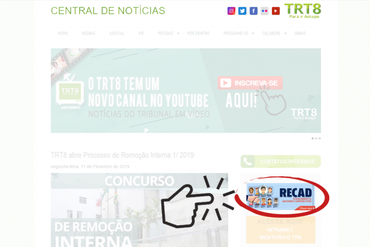 imagem desfocada indicando o link para o acesso do recadastramento.