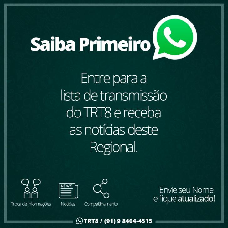 ícone do whatsapp convidando as pessoas a participarem.