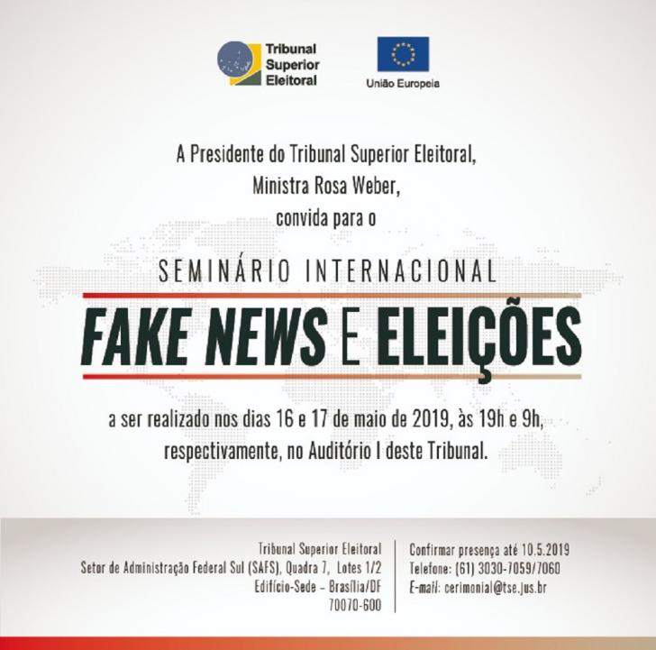 Arte do TSE do Seminário Internacional Fake News e Eleições