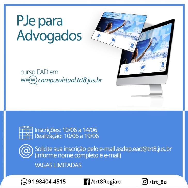 arte com as informações do curso