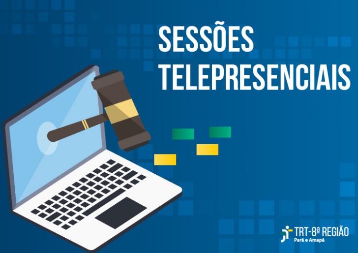 arte azul escrito sessões telepresenciais