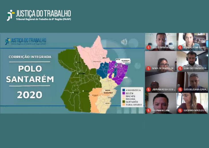 IMAGEM: Printscreen da tela da reunião da correição integrada na sala virtual Google Meets