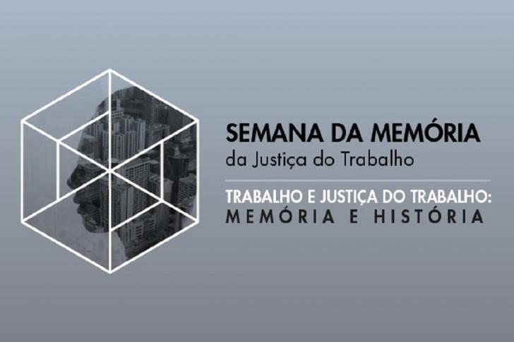 fundo cinza e em preto e branco escrito semana da memória.