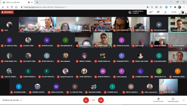 FOTO: Captura de tela do treinamento do GPREC no TRT14.