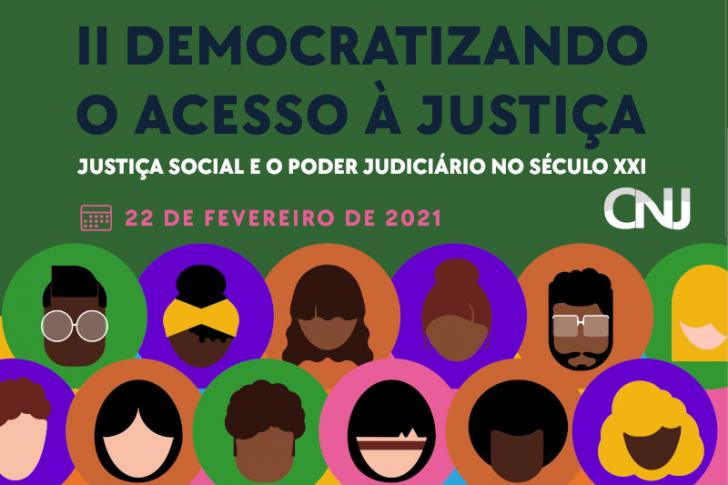 Arte em verde, com informações do texto e avatares, representando diversas pessoas, na parte inferior da arte.