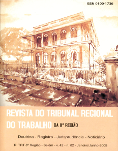 Imagem de capa da revista do Tribunal Regional do Trabalho da 8ª região, número 82