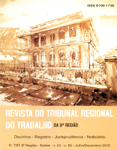 Imagem de capa da revista do Tribunal Regional do Trabalho da 8ª região, número 85