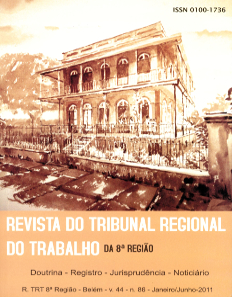 Imagem de capa da revista do Tribunal Regional do Trabalho da 8ª região, número 86