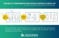 Arte que fala da prevenção do Covid 19