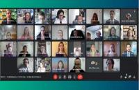 Tela de reunião virtual com a presidente do TRT8, Graziela Leite Colares na abertura da Semana Institucional Magistratura 2021