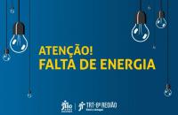 Arte para informar falta de energia