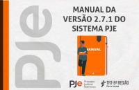 Arte de divulgação do Manual para a nova versão do PJe