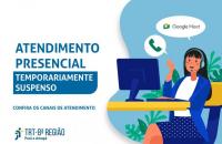 Arte que remete ao atendimento virtual com a figura de uma atendente em frente ao computador