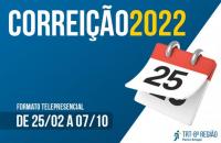 Arte no formato de calendário que indica o dia 25, início das Correições Ordinárias do TRT8