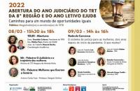 Arte geral com a programação do Abertura do Ano Letivo da EJUD8