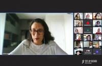 Imagem da tela da roda de conversa sobre o sistema da Justiça para as mulheres do Judiciário