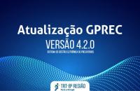 Arte informativa sobre a atualização do Sistema GPrec 