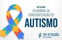 Arte que traz o símbolo da Conscientização do Autismo