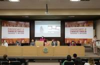 Foto da mesa de abertura do evento "Diversidade, equidade e inclusão no mundo do trabalho"