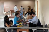 Foto dos atendimentos da Justiça Itinerante no Marajó 