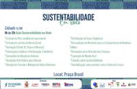 Arte informativa sobre a programação da Sustentabilidade em Rede