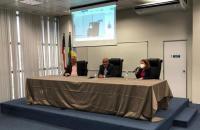 Foto da desembargadora Francisca Formigosa durante a 31ª Reunião do Colégio de Ouvidores da Justiça do Trabalho (Coleouv)