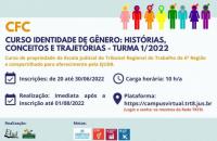 Arte que divulga o serviço do curso sobre identidades de gêneros