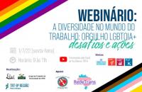 Arte informativa sobre o webinário 