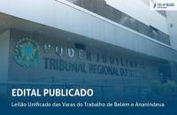 Arte que traz a imagem do Fórum Trabalhista de Belém